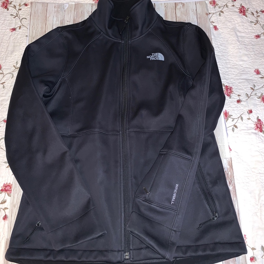 Womens The North Face TNF Apex Bionic FZ Softshell Windwall Jacket - Black